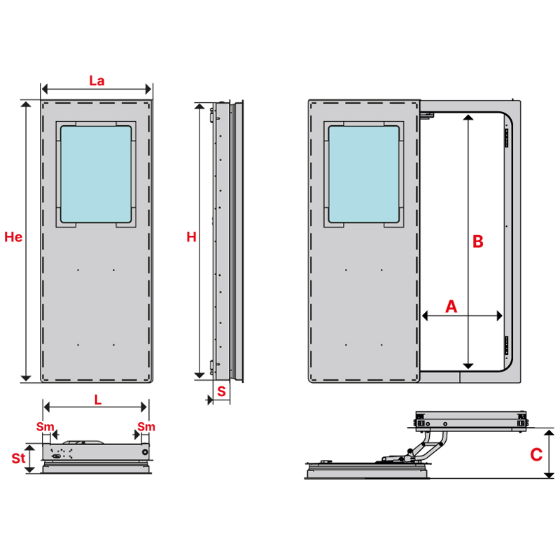 Pantograph door 2332/36